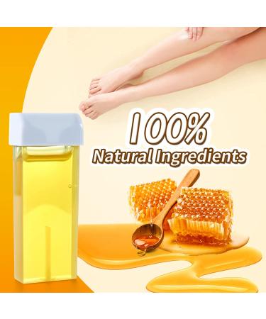 Honey Roll On Waxing Kit - Beth Lee Hair Removal Wax Warmer - 2 Honey Wax Cartridges - For Legs, Arms, and Underarms - Buy Online on SooperMarket.com