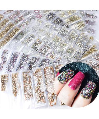 DIY Nails Rhinestones Nail Art Cosmetics Clothes Design Jewels Diamond Accessories Style4 nail rhinestones kit - Buy Online on SooperMarket.com