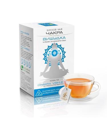 KUKER Throat Chakra Tea Vishudha Sage Leaves with Eucalyptus Blend for Lung & Throat Comfort Tea Loose Leaf Peppermint Tea Herbal Infusion - Throat Coat Tea Herbal Teas - 20 Mint Tea Bags 30g