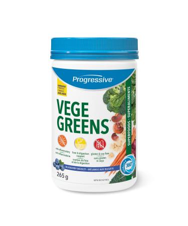 Progressive Vegegreens Blueberry Medley Flavour 265 g Anti-Inflammatory plus Liver & Digestion Support Blueberry Medley 265 g