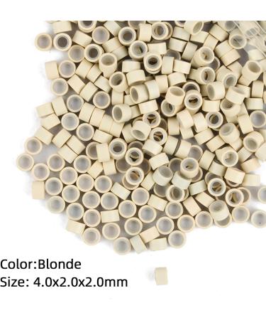 Vlasy 400 Pcs Silicone Micro Rings for I Tip Hair Extensions 5mm Micro Nano Beads Micro Links Hair Beads (Blonde) Micro-5mm-400Pcs Blonde - Buy Online on SooperMarket.com