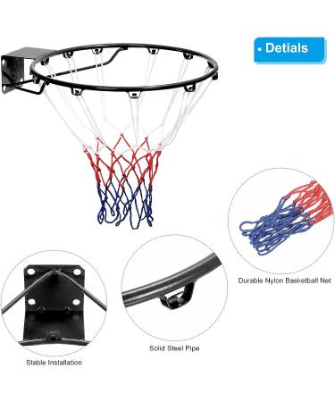 18 PATIKIL Basketball Rim: Wall/Door Mounted, Indoor/Outdoor Goal, Orange/Black - Buy Online on SooperMarket.com