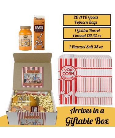 Ultimate Movie Theater Popcorn Kit - Flavacol Salt & Golden Barrel Butter Flavored Coconut Oil - Vegan & Gluten-Free Ingredients - Non-GMO & Kosher Certified - Buy Online on SooperMarket.com