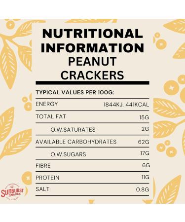 Sunburst Snacks Whole Peanut Crackers Crispy and Flavourful Non-GMO Recyclable & Resealable Pouch 500g - Buy Online on SooperMarket.com