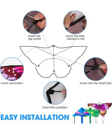 Crogift 3 Pack Large Kites - Butterfly Delta Dragonfly - Easy to Fly for Adults and Kids - Outdoor Game Activities - Easter and Festival Gifts - Buy Online on SooperMarket.com