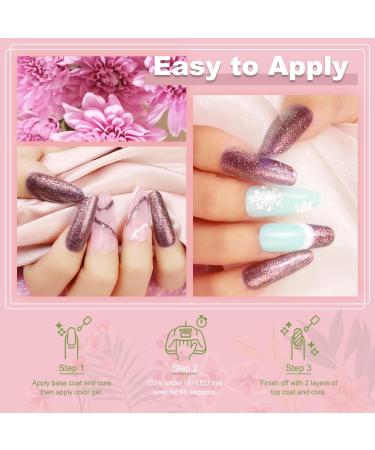 Lavender Violets 15ml Gel Nail Polish - Purple Irregular Sequins Golden Fireworks Colour - Salon Quality UV LED Soak Off Manicure Pedicure - Milky Way A0685 - Buy Online on SooperMarket.com