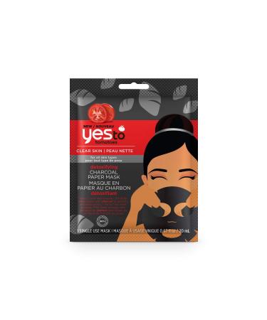 Yes to Tomatoes Clear Skin Detoxifying Charcoal Paper Mask (Pack of 6)