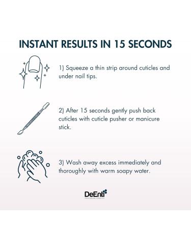 DeEnti Instant Cuticle Remover Gel - 15-Second Professional Cuticle Softener | 8oz for Hand Foot & Nail Care - Salon Quality Citrus Manicure & Pedicure Supplies - Buy Online on SooperMarket.com