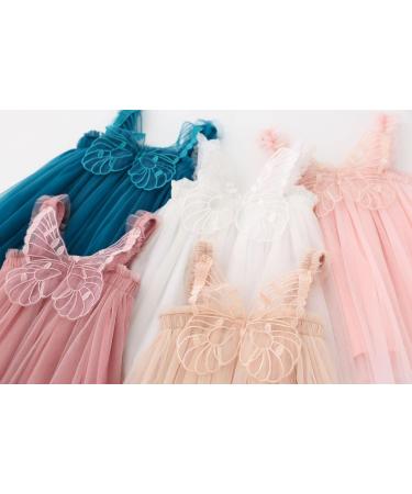 Baby Girl Tulle Princess Dress with Butterfly Wings | 0-4 Years | Peacock Blue - Buy Online on SooperMarket.com