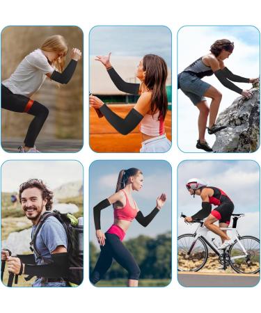 Ouligay 4 Pairs Armchair Compression Arm Sleeves - UV Protection & Cool Arm Warmers for Men & Women | Perfect for Basketball Volleyball Golf & Running - UPPF 50 - Buy Online on SooperMarket.com