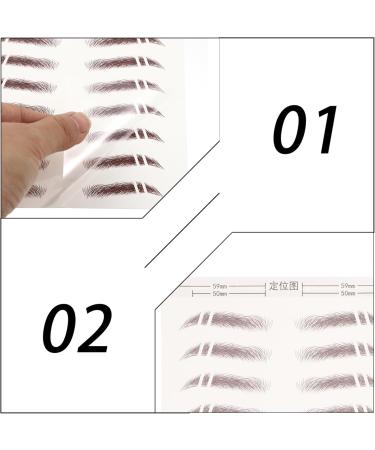 Baluue 48 Pcs Eyebrow Stickers Eyebrow Decals for Women Brow Shaper Instant Transfer Eyebrows Hair Soy Ink - Buy Online on SooperMarket.com