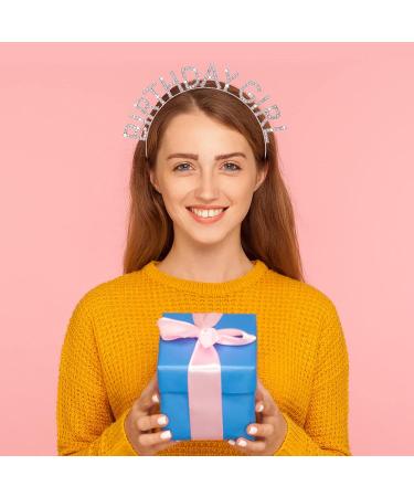 Birthday Crown for Women - Rose-Gold Rhinestone Headband, Sash, and Tiara Set - Buy Online on SooperMarket.com