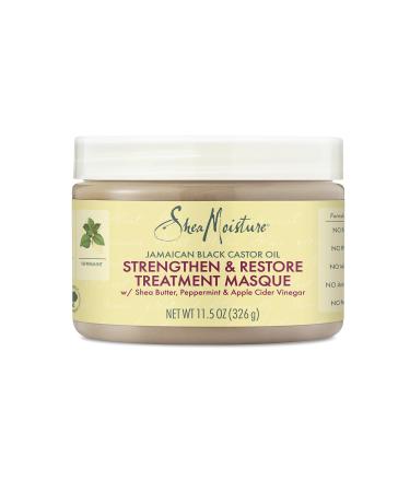 SheaMoisture Jamaican Black Castor Oil Treatment Masque For Dry Hair Jamaican Black Castor Oil Paraben Free Hair Mask 11.5oz Jamaican Black Castor 12 Fl Oz (Pack of 1)