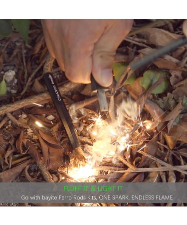 CrocSee Survival Wick Hemp Cord Tinder Kit with Waterproof Aluminum Bellows Tube Sleeve - Fire Starting Essentials - Buy Online on SooperMarket.com