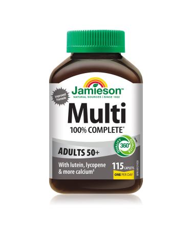 Jamieson 100% Multivitamin for Adults 50+ with Lutein Lycopene & Calcium