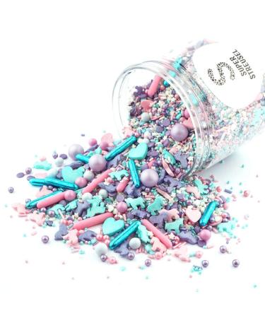 Super sprinkle purple pink |Unicorn party |Sugar sprinkles for cake biscuits cake and much more.|All ingredients from the EU |Streusel mix from Hamburg known from TV & print |Without azo dyes (90g) non-toxic 90 g (1-pack)