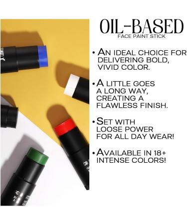CCbeauty Yellow Face Paint Stick Face Painting Kit Non Toxic SFX Makeup For Simpsons Animal Halloween Costume Cosplay Oil Based Professional FX Body Paint For Adults Full Coverage Painting Foundation - Buy Online on SooperMarket.com