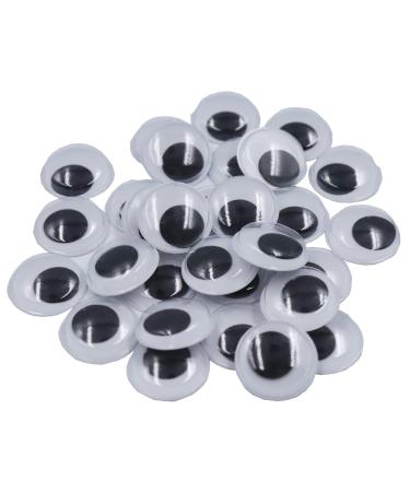 Sowaka 80 Pcs Self Adhesive Wiggle Googly Eyes Stickers 20 MM Plastic Small Cute Round Stick on Wobbly Wiggly Eyes for Craft Art Project DIY Toy Accessories Children School Classroom Scrapbooking