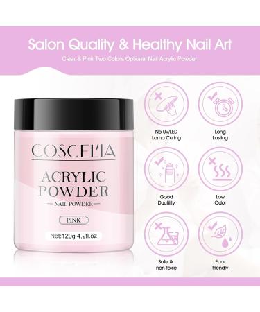 COSCELIA 3D Nail Extensions Powder - White 120g | No Lamp Required | Fast International Shipping - Buy Online on SooperMarket.com