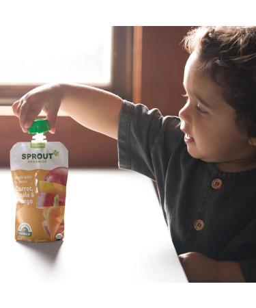 Sprout Organic Baby Food Stage 2 Pouches 12 Flavor Fruit Veggie & Grain Variety Sampler 3.5 Oz (Pack of 12) - Buy Online on SooperMarket.com