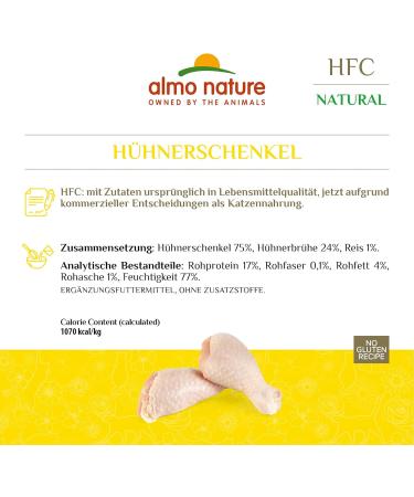Almo Nature HFC Natural Wet Cat Food - 24-Pack Chicken Thighs (70g x 24) - Premium Quality & International Shipping - Buy Online on SooperMarket.com