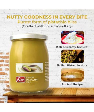 Pisti Spreadable Pistachio Cream 600g | Irresistible Luxurious Pistachio Goodness | Creamy Indulgence for Desserts Snacks & More | Made in Italy | Alpine Heights - Buy Online on SooperMarket.com