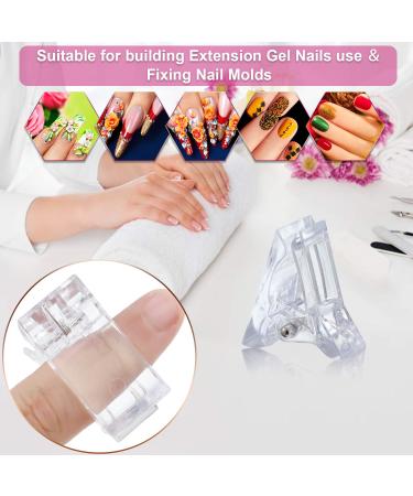 131 Piece Nail Tips Clip and Dual Nail Forms Set with Quick Building Nail Clip Extension Clamp - UV Acrylic Clear Nail Molds and Clipper Trimmer Included - Buy Online on SooperMarket.com