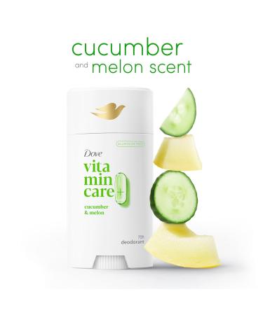 Dove VitaminCare+ Aluminum Free Deodorant Stick Cucumber & Melon for 72H Odor Protection Breathable Deodorant for Women 2.6 oz Cucumber + Melon 2.6 Ounce (Pack of 1) - Buy Online on SooperMarket.com