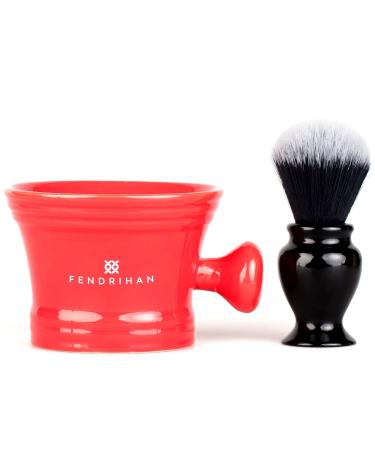 Buy Fendrihan Synthetic Shaving Brush & Colorful Moderno Apothecary Shaving Mug Kit - Best Men's Wet Shave Set | International Shipping Available - Buy Online on SooperMarket.com