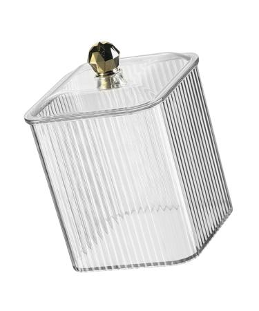Portable Sturdy Cotton Pad Holder Stylish Home Accessory Portable for Efficient Cosmetic Storage and Organization Clear