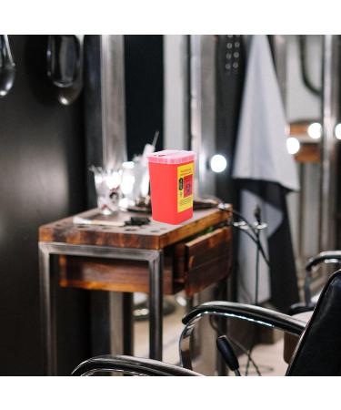 Osaladi Storage Container for Barber - Razor Shell Case & Shaving Blade Disposal - Compact Red Automatic Trash Can - Buy Online on SooperMarket.com