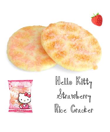 Hello Kitty Strawberry Rice Crackers - Great Snacks for Adults & Children | Party Favors, Birthday Gifts & School | Pack of 2 3.95oz Packs - Buy Online on SooperMarket.com
