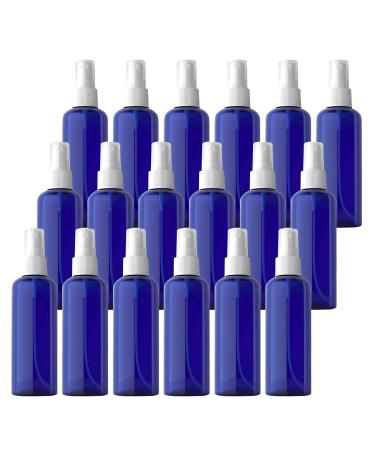 TIANZD 24 Pieces Empty 100 ml Blue PET Plastic Fine Mist Pump Spray Bottles with White Top Portable Sprayer for Perfume Water Cosmetic Travel Containers Refillable 2x Funnel