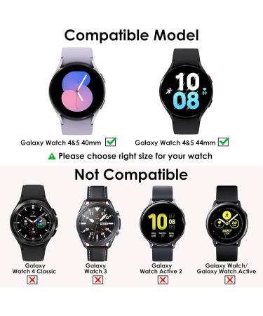 KIMILAR 5+5 Pack Galaxy Watch 5/4 Screen Protector Case 40mm - Anti-Fog Tempered Glass & PC Bumper for Samsung Galaxy Watch 5 40mm and Galaxy Watch 4 40mm - Black/Silver/Clear/Rose Gold/Pink - Buy Online on SooperMarket.com