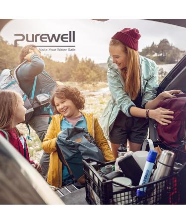 PureWell Portable Water Filter - Removes 99.99% Pollutants for Hiking Trekking & Travel - 1 Pack - Buy Online on SooperMarket.com