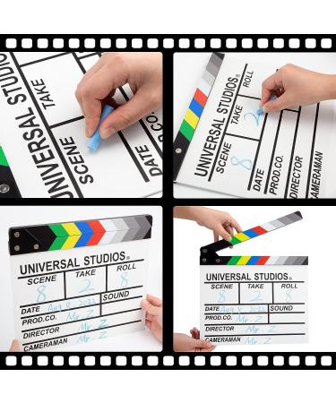 MCPINKY White Wooden Clapper Board - Rainbow Film Slate for Director Props - Buy Online on SooperMarket.com