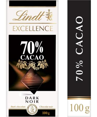 Lindt EXCELLENCE 70% Cacao Dark Chocolate Bar 100 Grams & EXCELLENCE Sea Salt Dark Chocolate Bar 100 Grams - Buy Online on SooperMarket.com