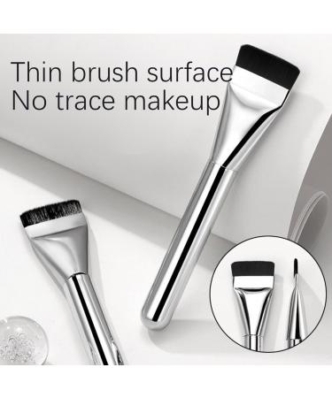 Flat Foundation Brush Flat Makeup Brush Thin Blade Liquid Foundation Brush Soft Bristles Contour Brush Concealer Brush for Streak-Free Coverage Natural Finish 5.4 - Buy Online on SooperMarket.com