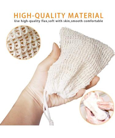 Vtrem Sisal Soap Saver Bags - 5 Pack Natural Exfoliating Pouches for Bar Soap | Soft Mesh Net Drawstring for Shower & Drying - Buy Online on SooperMarket.com