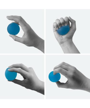 Therapy Gel Ball Hand Trainer | High-Quality Finger & Hand Muscle Coach | Anti-Stress Ball (Blue Medium) - Buy Online on SooperMarket.com