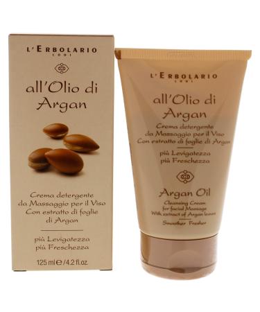 L'Erbolario Argan Oil Cleansing Cream - With Extract Of Argan Leaves For All Skin Types - Perfect For Make-Up Removal - Leaves Your Skin Fresh Radiant And Incredibly Soft - 4.2 Oz Cleanser