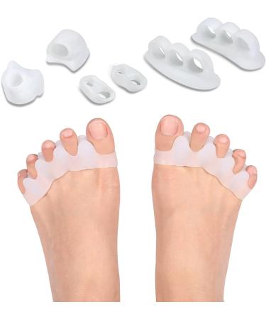 Clear Gel Toe Straightener Spacers - Bunion & Hammer Toe Corrector for Plantar Fasciitis Relief - Buy Online on SooperMarket.com