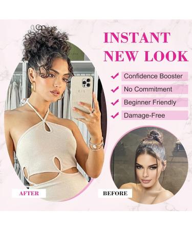 REECHO Messy Bun Hair Piece - Large Curly Wave Updo Hairpiece - Dark Ash Blonde - Buy Online on SooperMarket.com