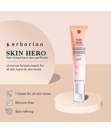 Erborian White Ginseng Skin Hero Facial Concealer & Primer - 1.4oz | Korean Skincare - Silicone-Free, Non-Tinted Moisturizer - Buy Online on SooperMarket.com