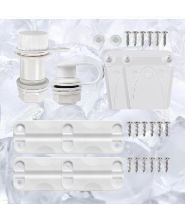 Cooler Replacement Parts Kit for Igloo Coolers  Cooler Plastic Hinges  Cooler Latches and Screws Combo  Threaded Cooler Drain Plug and Triple-Snap Cooler Drain Plug - Buy Online on SooperMarket.com