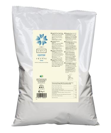 Simply Coffee Frappe Powder Nut Free & Gluten Free Frappe Powder for Iced Drinks and Iced Coffee (1kg) Coffee 1 kg (Pack of 1)