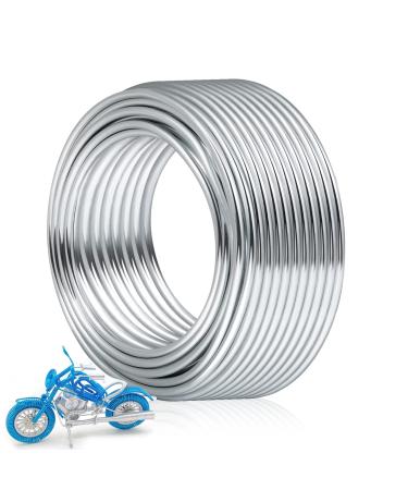 3mm Craft Wire for Sculpting  52 Ft Aluminum Wire Bendable Thick Metal Wire for Bonsai Trees Floral Armature Wire Weaving Wrapping Clay Models Dolls DIY Jewelry Making (9 Gauge Thickness) 3 mm silver 1