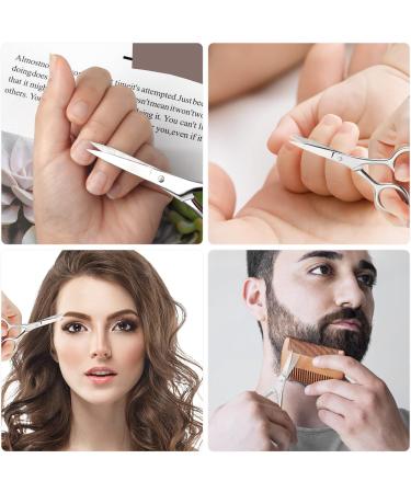 URAQT Nail Scissors Professional Stainless Steel Cuticle Scissors with Leather Pouch Sharp Manicure Scissors Pointed Beauty Scissors for Trimming Eyebrows Nose Hair Beard Finger & Toe Nail Care With Leather Case - Buy Online on SooperMarket.com