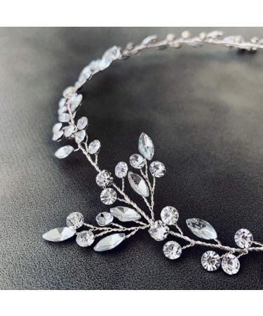 EARENT Bride Wedding Crystal Hair Vine - Bridal Rhinestone Headband for Women and Girls (Silver) - Buy Online on SooperMarket.com
