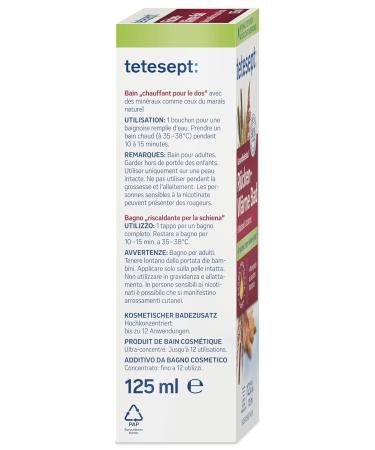 Tetesept Back Heat Bath - Mineral Salts Relaxing Bath Additive for Warmth & Relief - 125ml International Shipping - Buy Online on SooperMarket.com